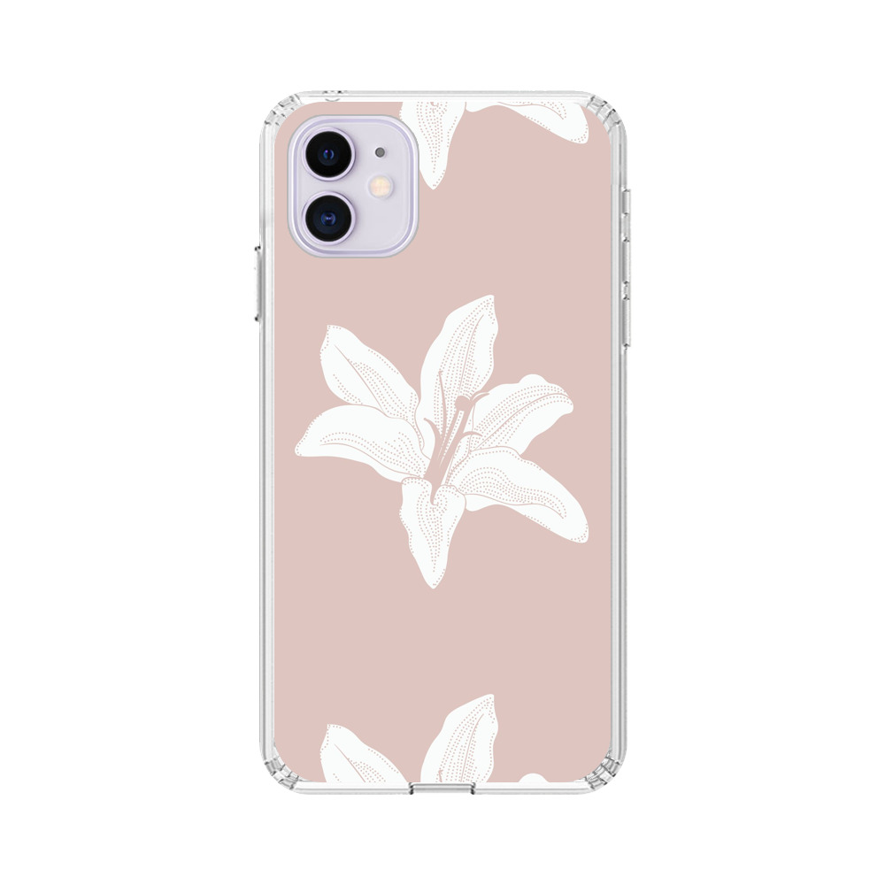 白いユリの花柄パターン white-lily 白いユリの花柄パターン white-lily