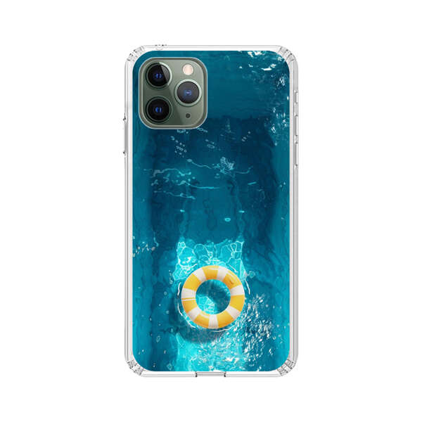 青い水面と浮き輪 iPhone 11 Pro Maxオリジナルケース