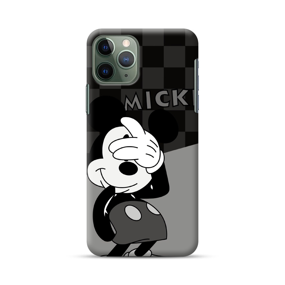ミッキーモノクロイラスト iPhone 11 Pro Maxオリジナルハードケース