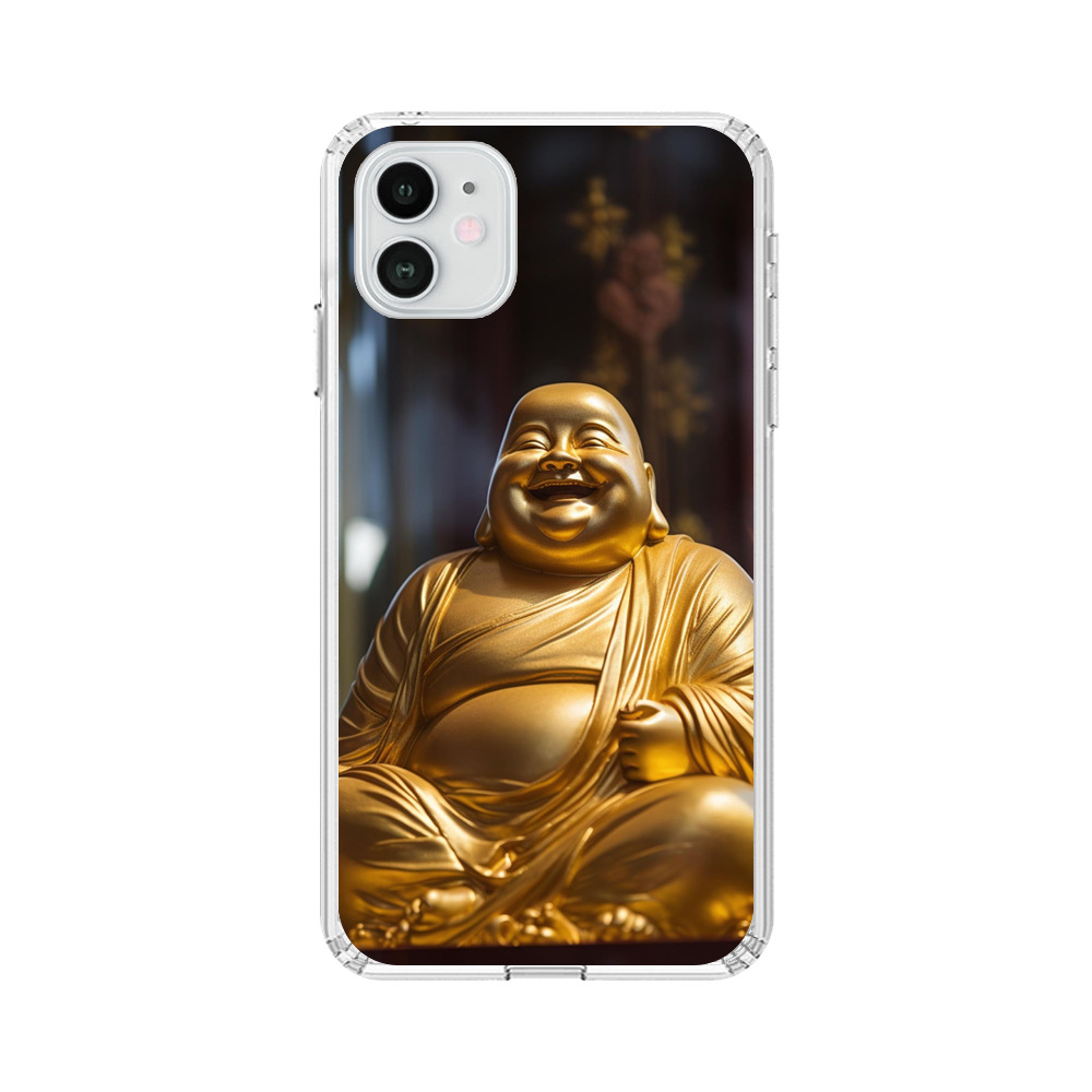 黄金色の笑う仏像 iPhone 12オリジナルケース
