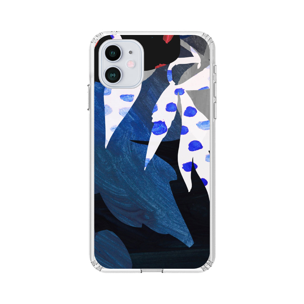 抽象的な花と葉のアート iPhone 12 Miniオリジナルケース