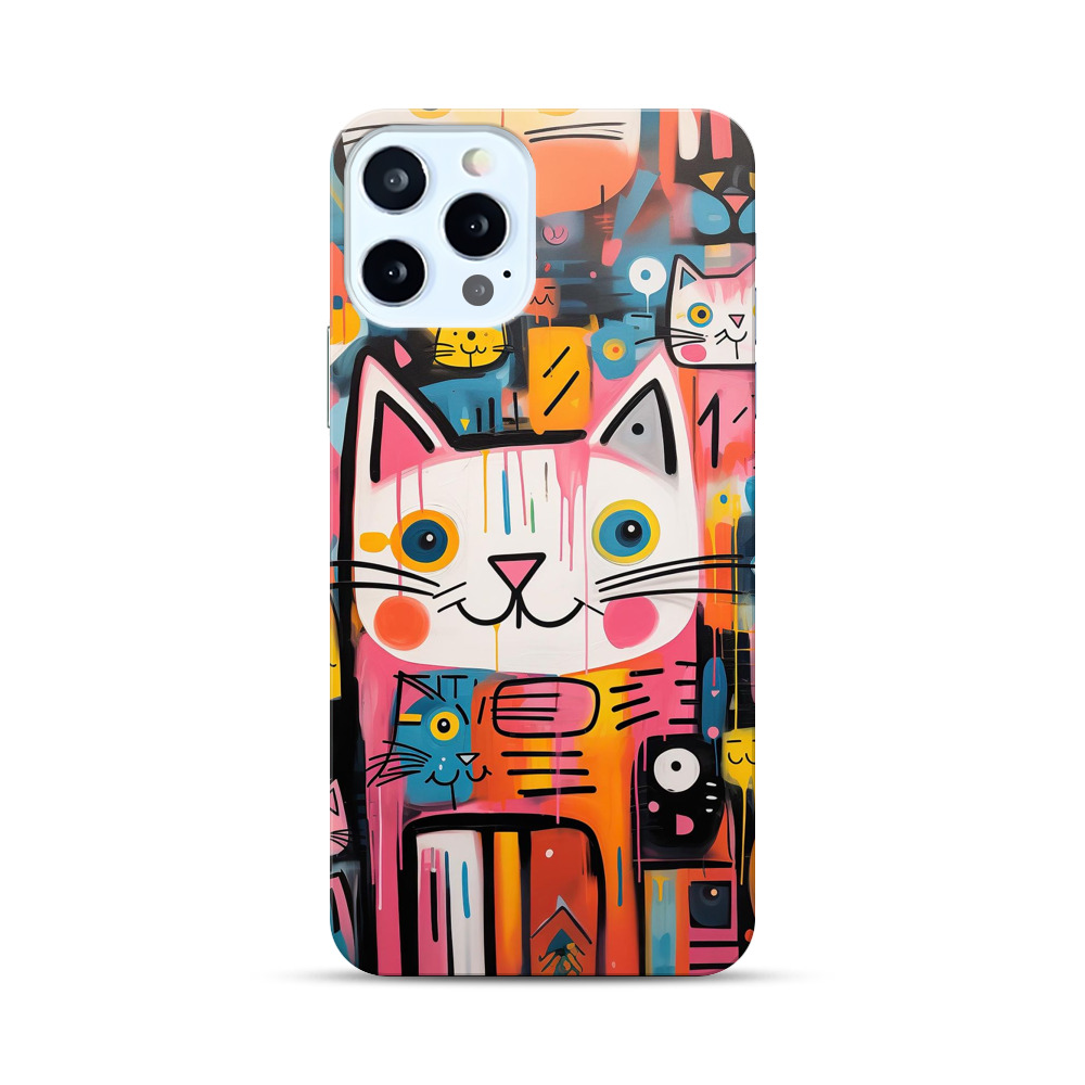 ポップアートの猫 iPhone 12 Proオリジナルハードケース