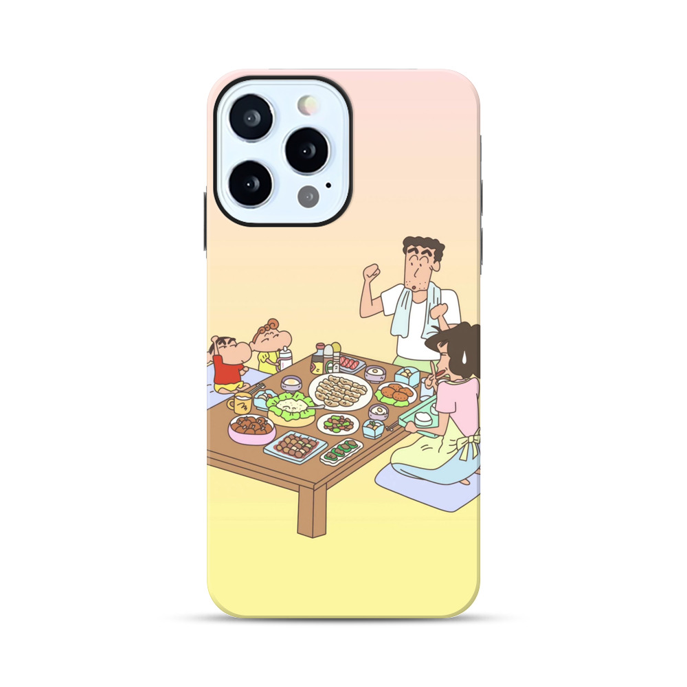 家族の食卓風景 iPhone 12 Pro Maxオリジナル耐衝撃ケース