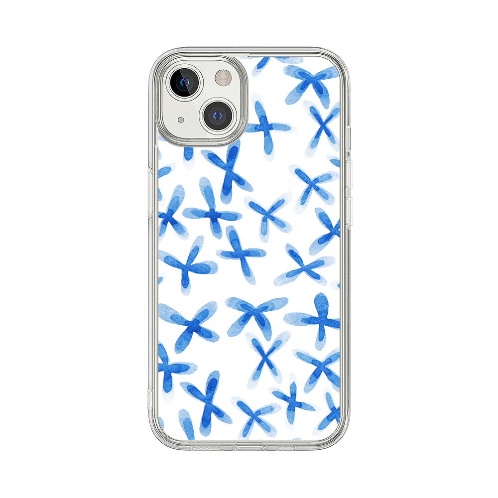 青い花の模様 crosses 青い花の模様 crosses