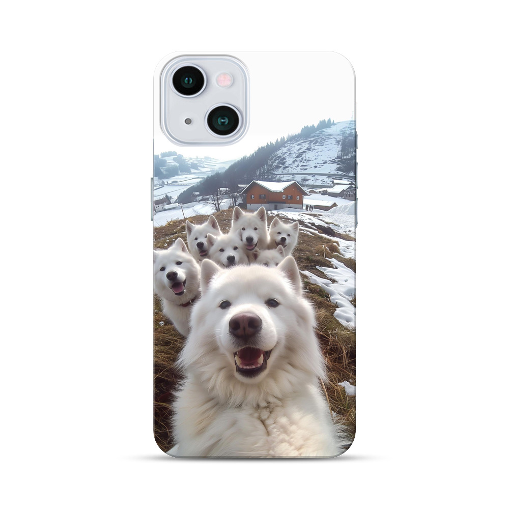 雪山のサモエド犬たちの群れ puppy-dog-selfie-02-1 雪山のサモエド犬たちの群れ puppy-dog-selfie-02-1