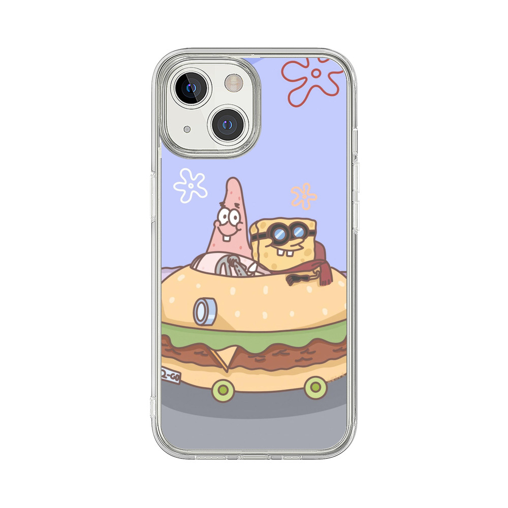 スポンジボブのハンバーガーカー iPhone 13 Miniオリジナルケース