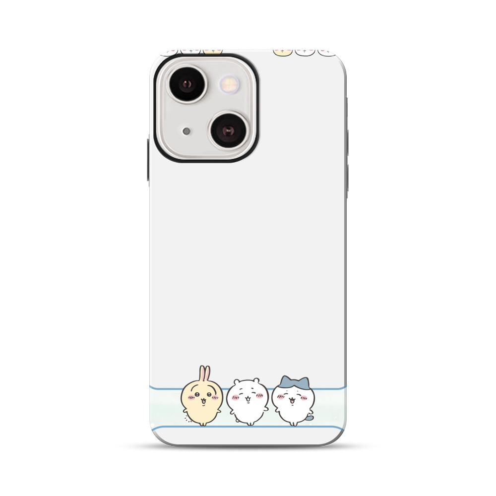 カラフルな虹と雲 iPhone 13 Miniオリジナル耐衝撃ケース