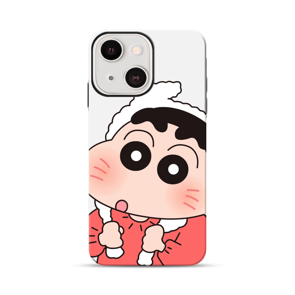しんちゃんのかわいい顔アップ iPhone 13 Miniオリジナル耐衝撃ケース