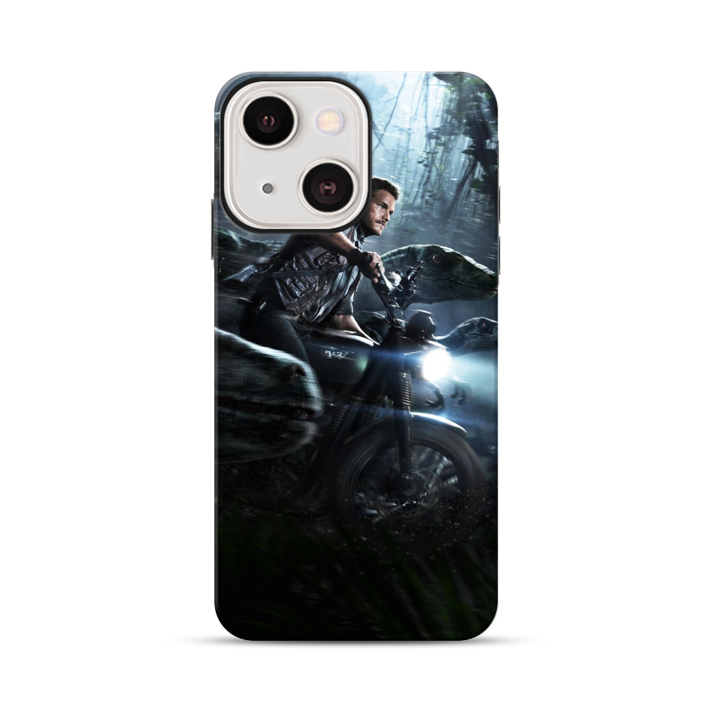 恐竜バイクチェイス iPhone 13 Miniオリジナル耐衝撃ケース