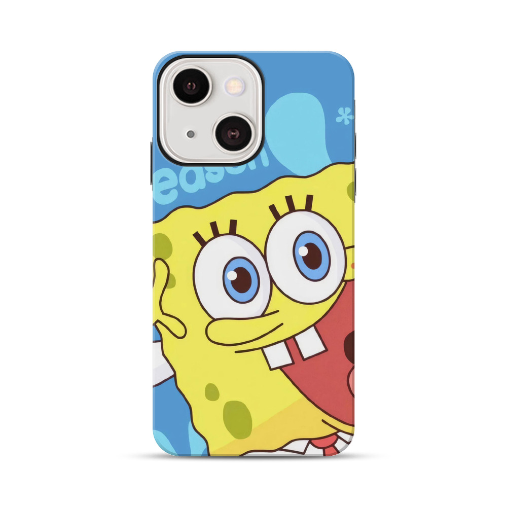 スポンジボブのアップ iPhone 13 Miniオリジナル耐衝撃ケース