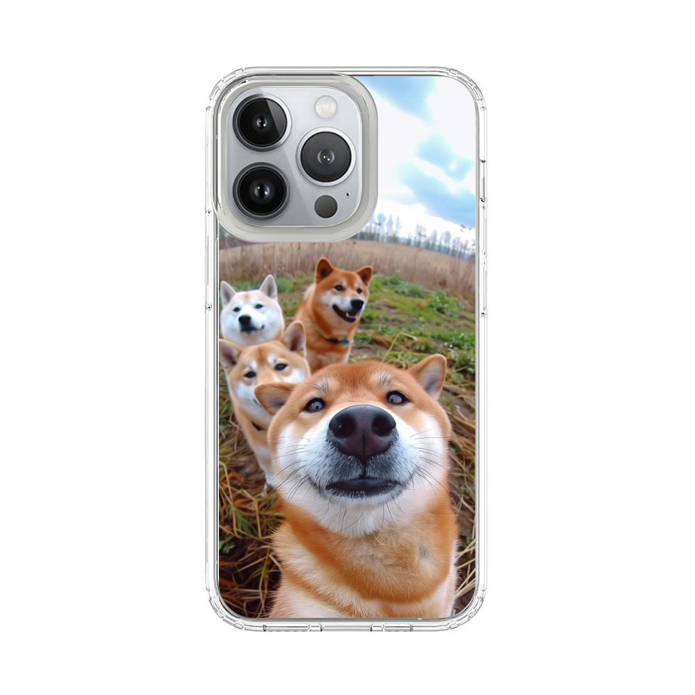 柴犬四匹集合 iPhone 13 Proオリジナルケース