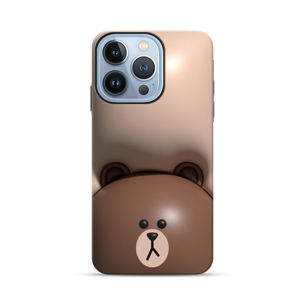 かわいいクマ耳デザイン iPhone 13 Proオリジナル耐衝撃ケース