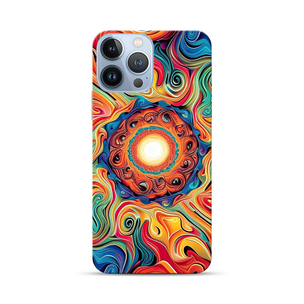 鮮やかな渦巻き模様 iPhone 13 Pro Maxオリジナルハードケース