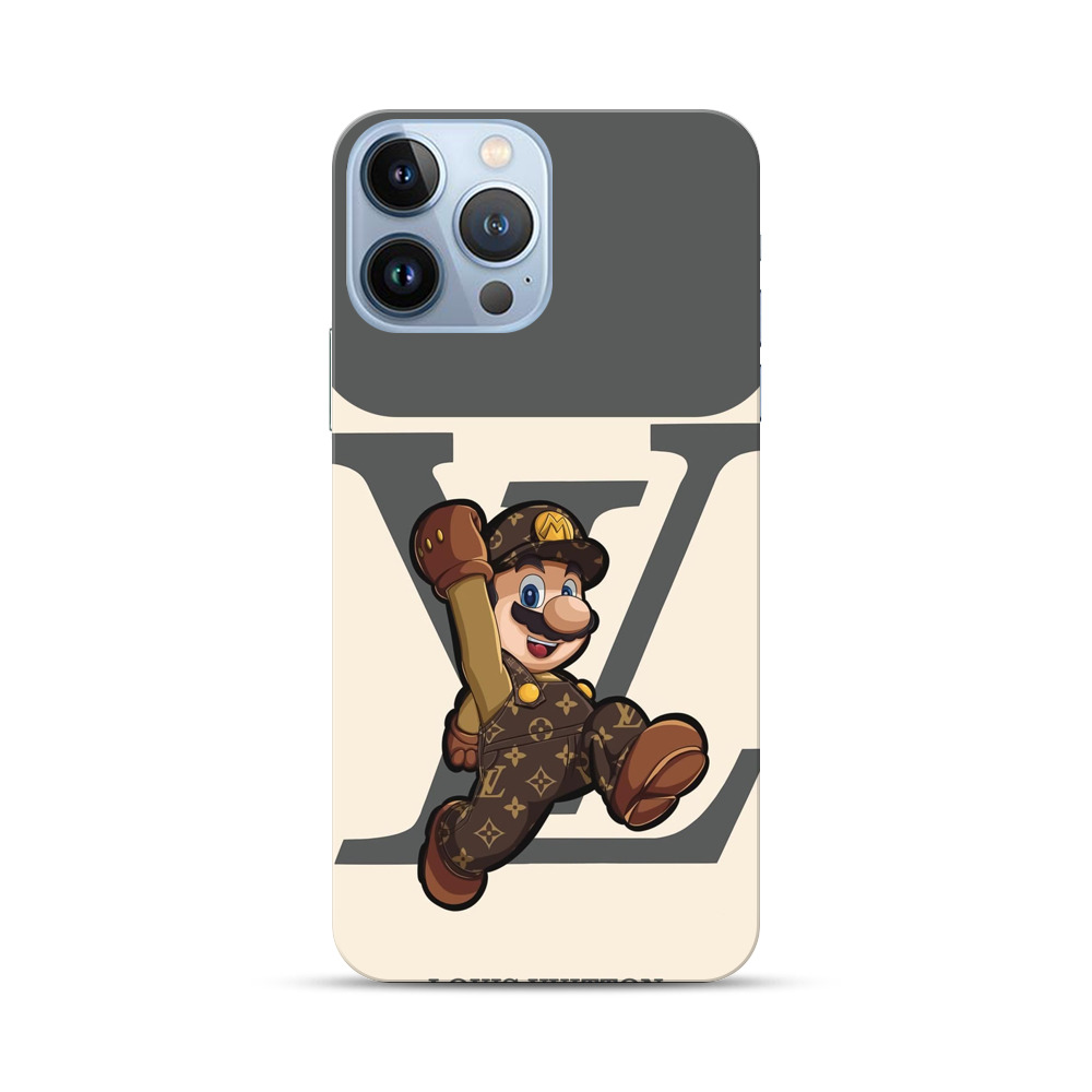 ルイヴィトン柄のマリオ iPhone 13 Pro Maxオリジナルハードケース