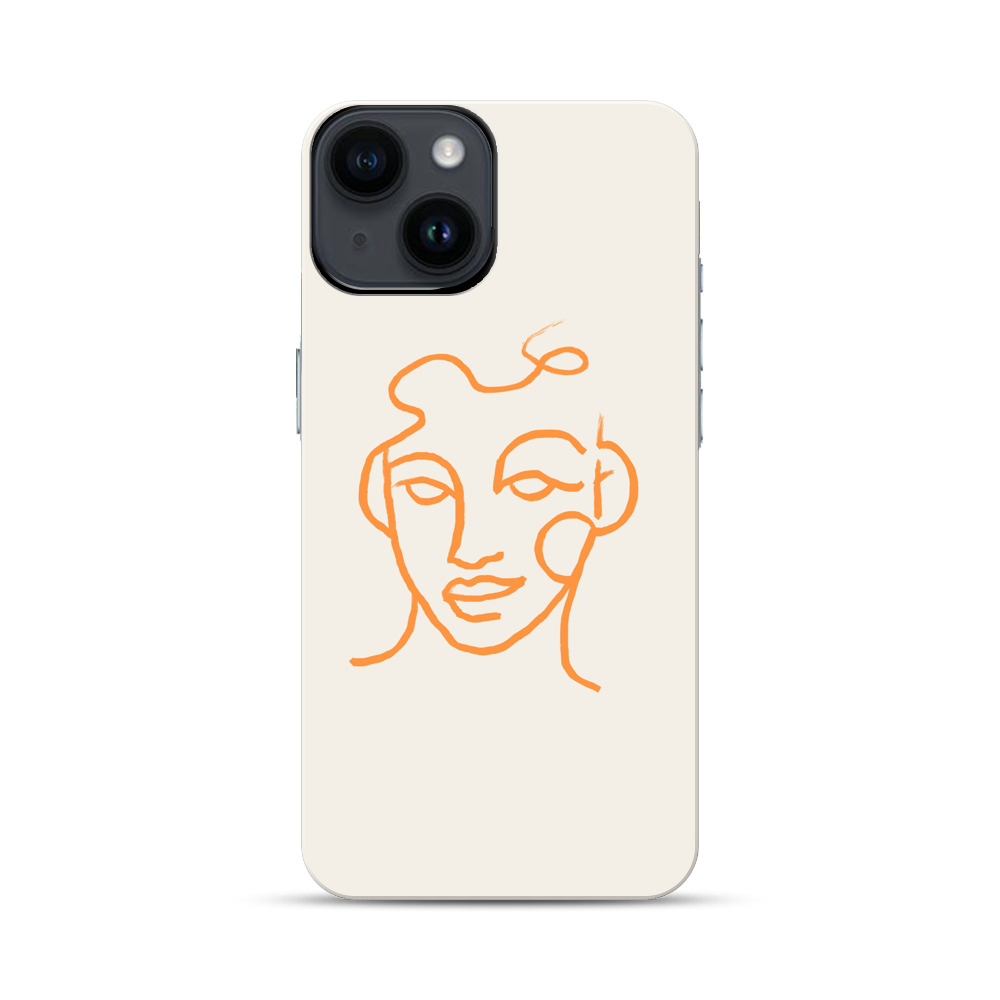 抽象的な女性の顔 orange-face 抽象的な女性の顔 orange-face