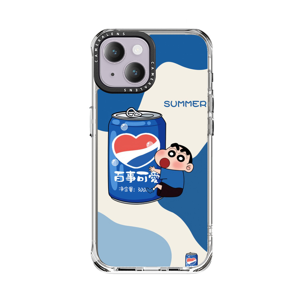 クレヨンしんちゃん青缶 iPhone 14 Plusオリジナルケース
