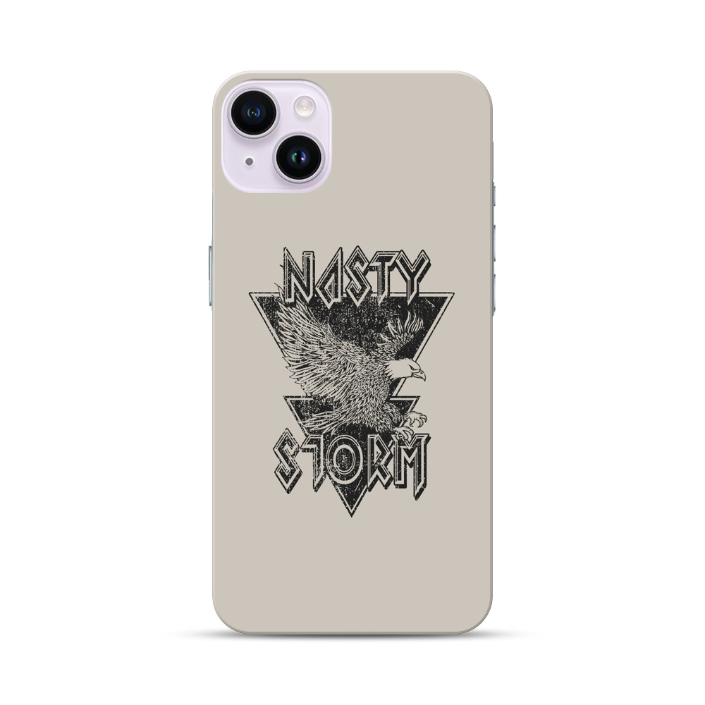 イーグルと嵐のデザイン iPhone 14 Plusオリジナルハードケース