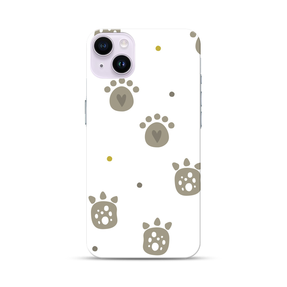 かわいい足跡 iPhone 14 Plusオリジナルハードケース