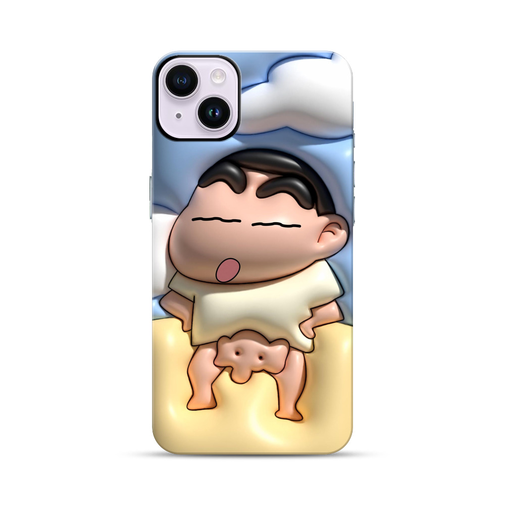 ねているしんちゃん iPhone 14 Plusオリジナル耐衝撃ケース