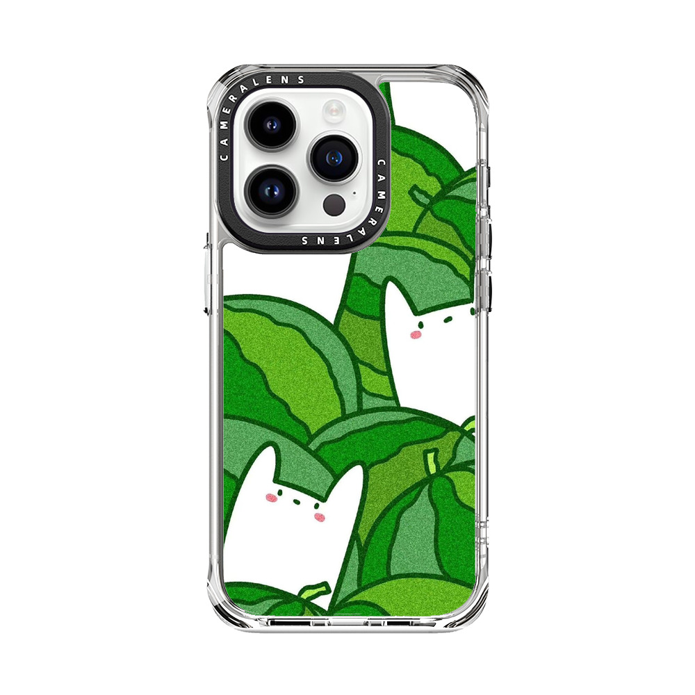 スイカと白い猫 iPhone 14 Proオリジナルケース