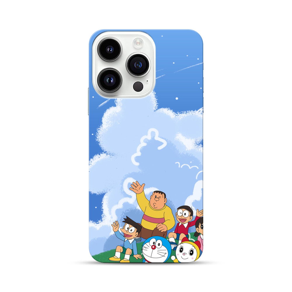 ジャイアンとのび太の雲空 iPhone 14 Proオリジナルハードケース