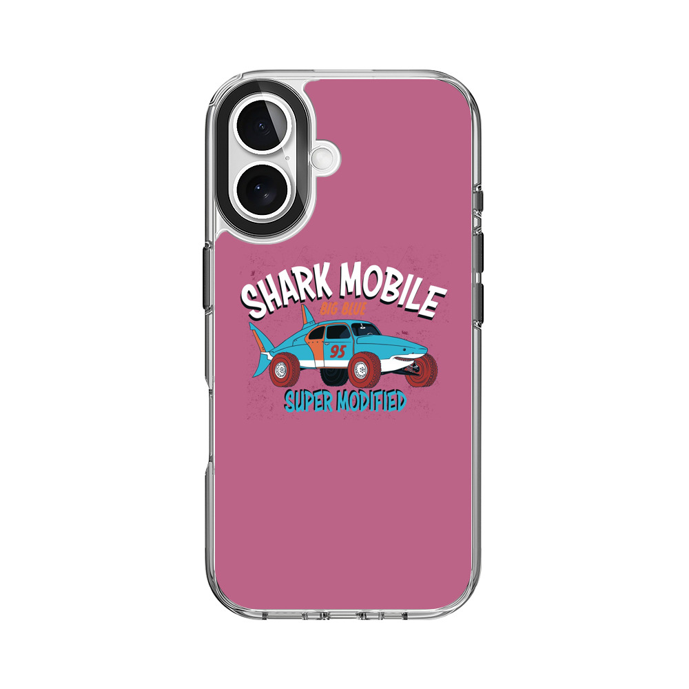 サメの車のイラスト iPhone 16オリジナルケース