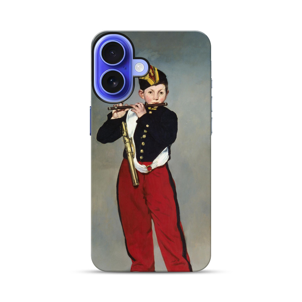 笛を吹く少年 iPhone 16オリジナル耐衝撃ケース