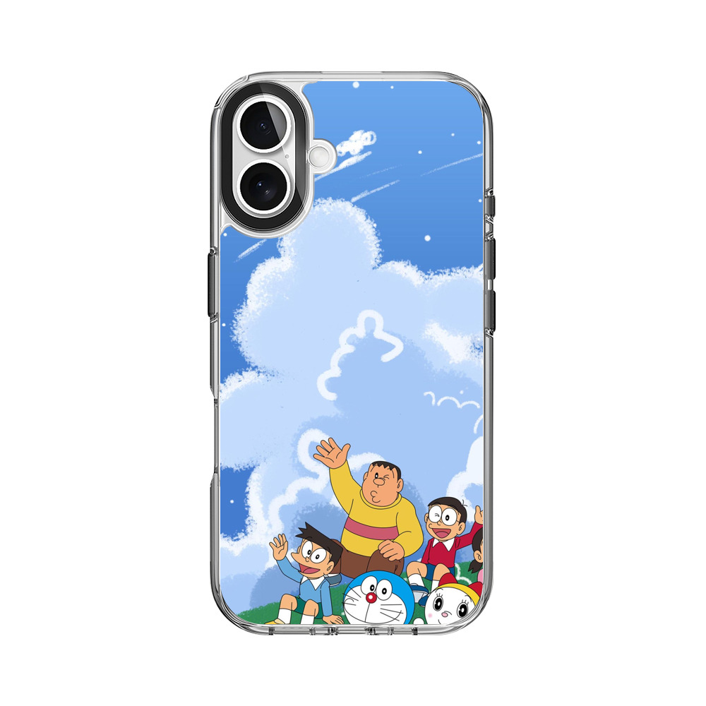 ジャイアンとのび太の雲空 iPhone 16 Plusオリジナルケース