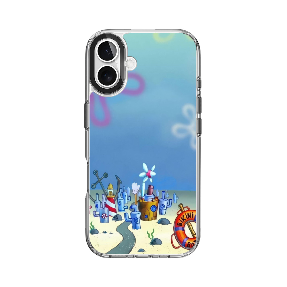 海底都市のイラスト iPhone 16 Plusオリジナルケース
