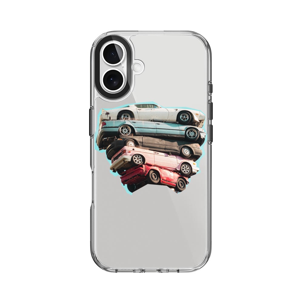 積み重なった車 iPhone 16 Plusオリジナルケース
