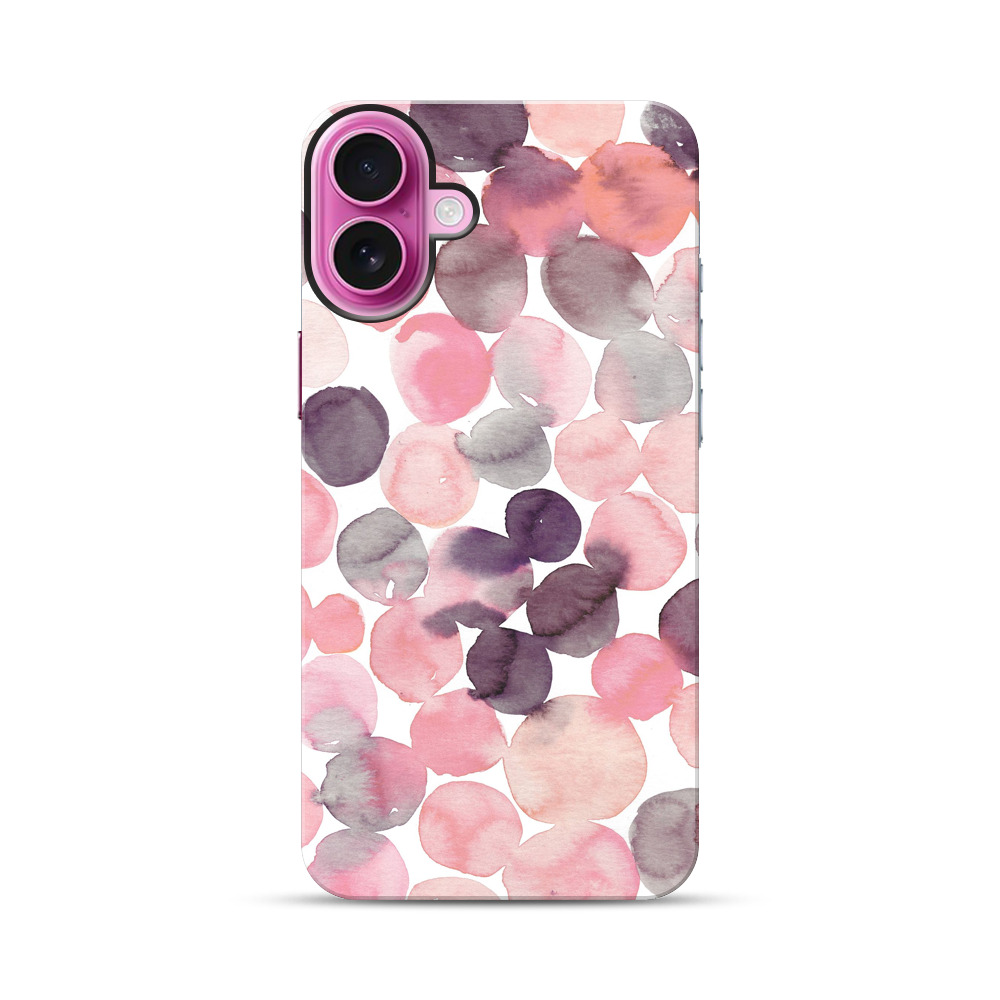 水彩のドット模様 iPhone 16 Plusオリジナル耐衝撃ケース