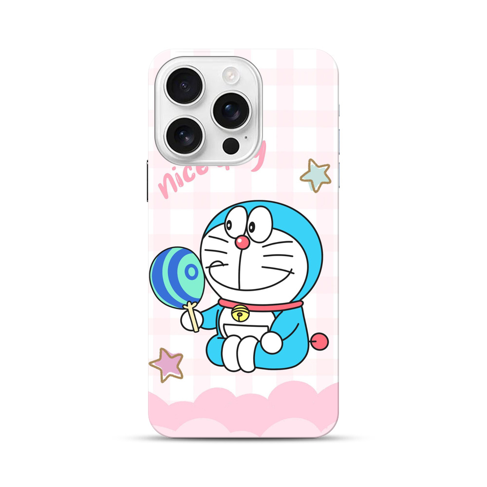 ドラえもんと団扇 iPhone 16 Proオリジナルハードケース