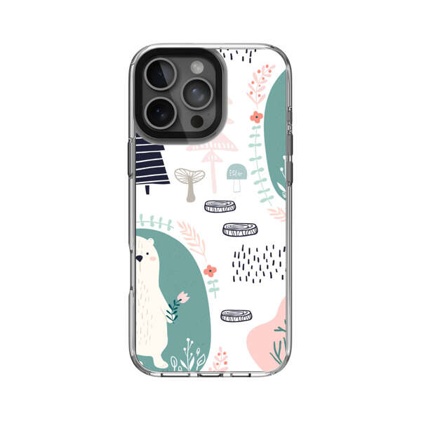 かわいいクマのデザイン iPhone 16 Pro Maxオリジナルケース
