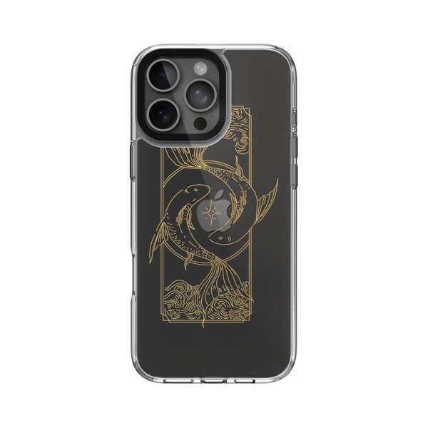 金色の鯉のデザイン iPhone 16 Pro Maxオリジナルケース