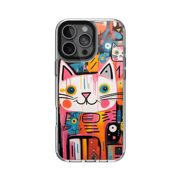 ポップアートの猫 iPhone 16 Pro Maxオリジナルケース