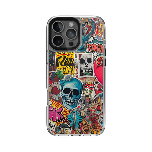 ストリートアートステッカー iPhone 16 Pro Maxオリジナルケース