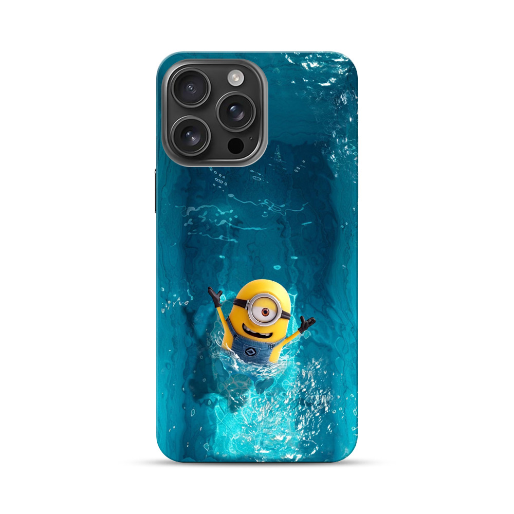 水中のミニオン iPhone 16 Pro Maxオリジナルハードケース