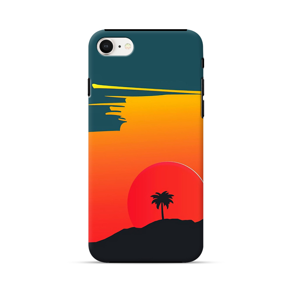 夕焼けのヤシの木 minimalism-2_1 夕焼けのヤシの木 minimalism-2_1