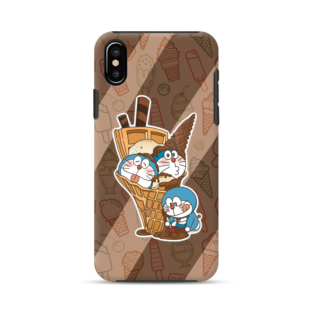 ドラえもんアイスクリーム iPhone X/XSオリジナル耐衝撃ケース