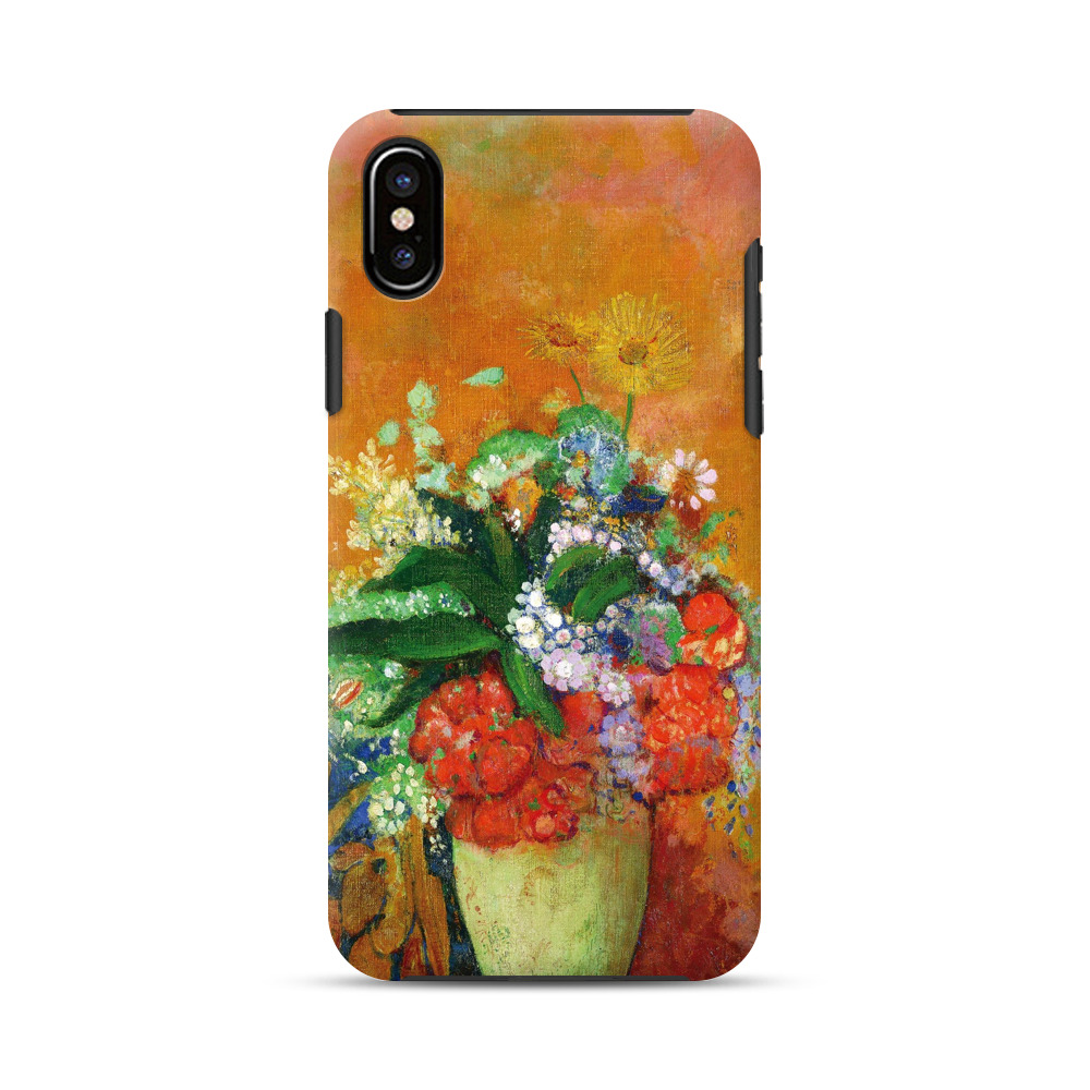 色鮮やかな花のブーケ iPhone X/XSオリジナル耐衝撃ケース