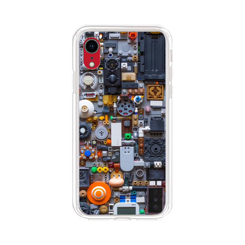 カラフルな部品アート iPhone XRオリジナルケース