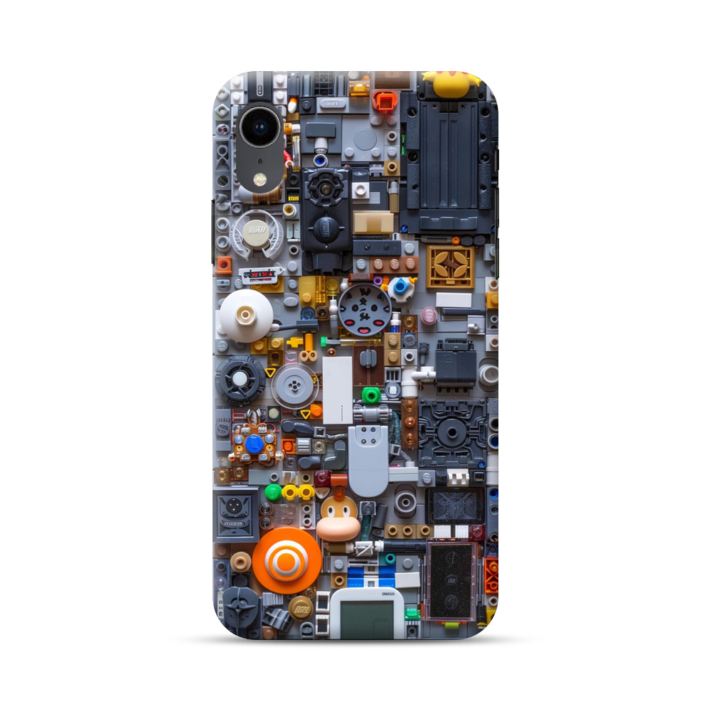 カラフルな部品アート iPhone XRオリジナルハードケース