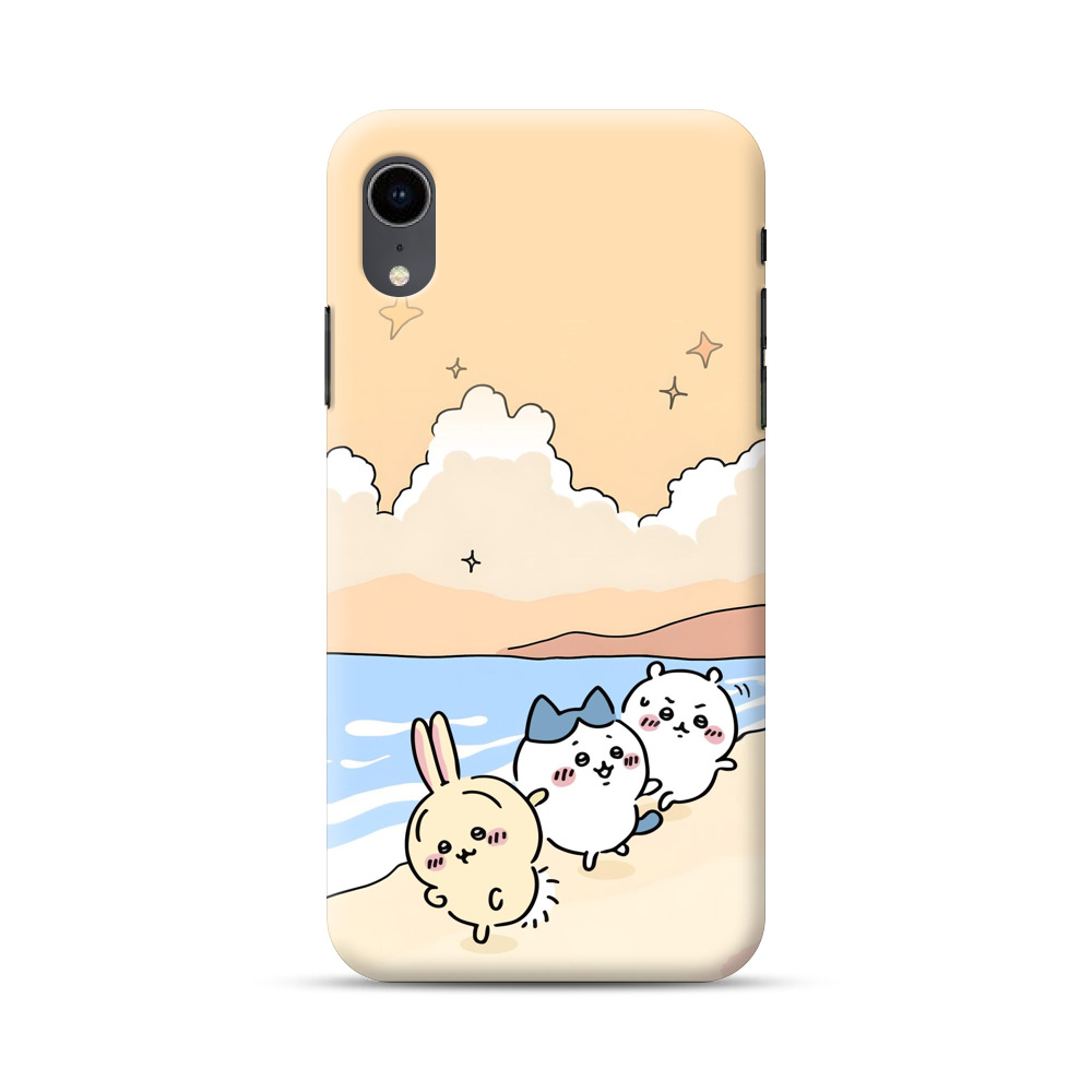 海辺のウサギとクマ iPhone XRオリジナルハードケース