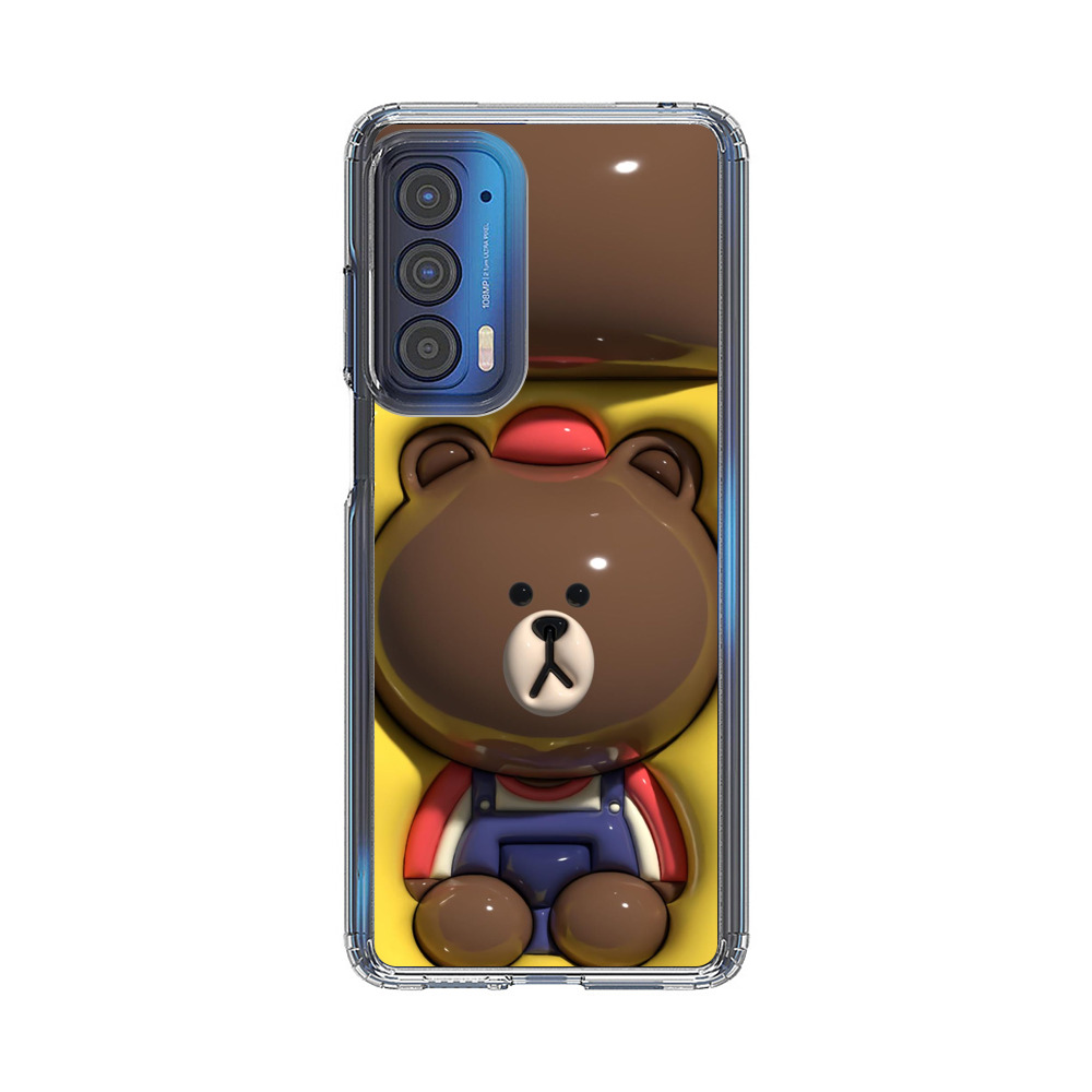 かわいいクマフィギュア Motorola Edge (2021)オリジナルケース