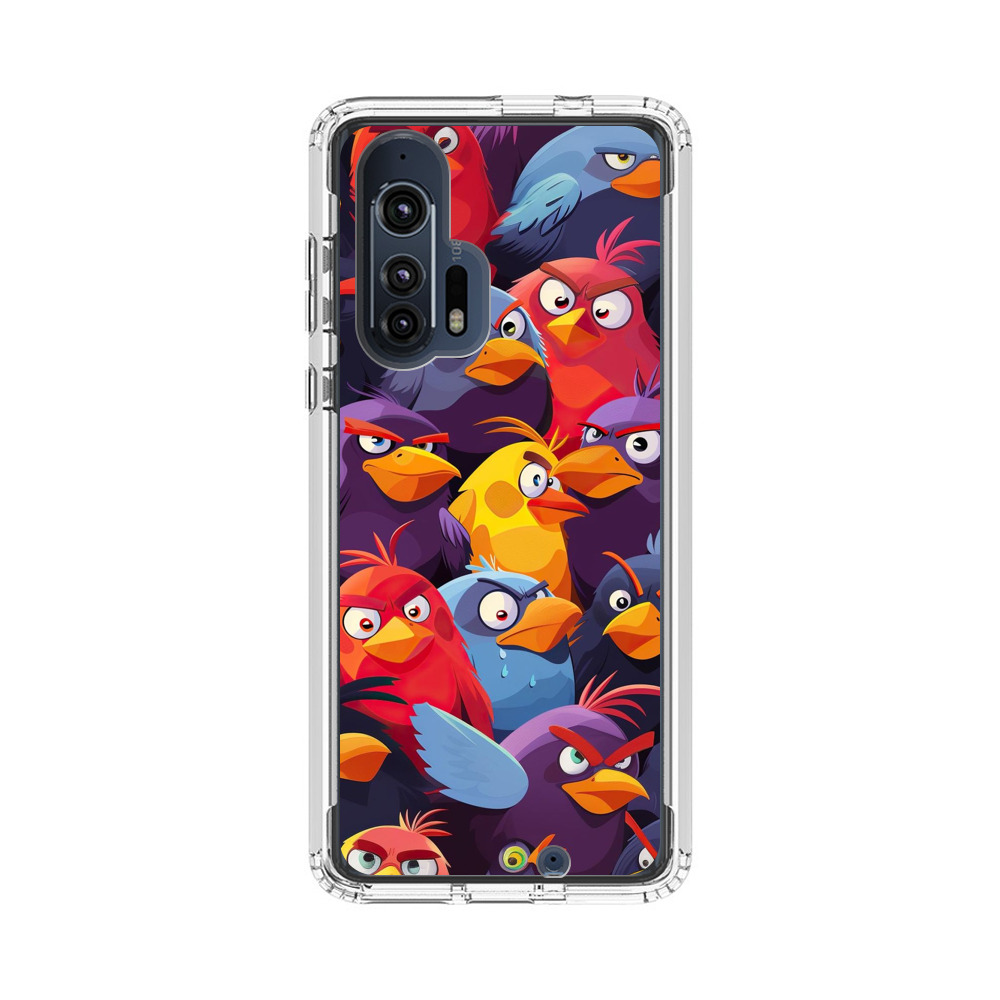 カラフルな鳥の群れ Motorola Edge Plus (2020)オリジナルケース