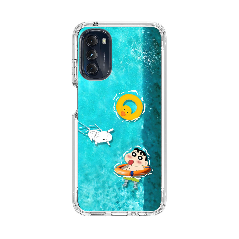 プールで遊ぶクレヨンしんちゃん Motorola Moto G 5G (2022)オリジナルケース