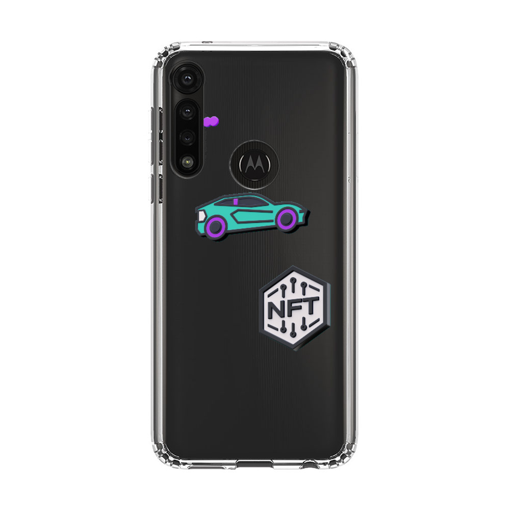 未来的な車とNFTシンボル Motorola Moto G Power (2020)オリジナルケース