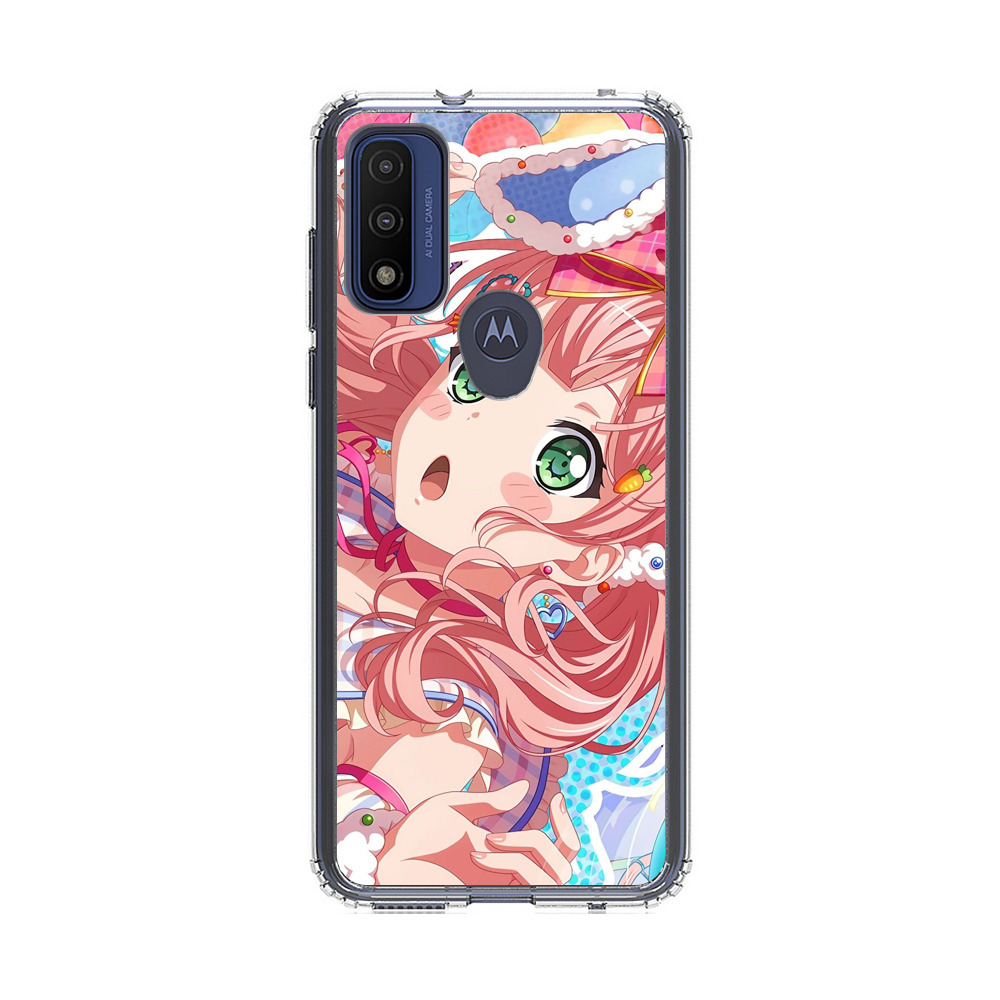 カラフルな風船とかわいい女の子 Motorola Moto G Pure (2021)オリジナルケース