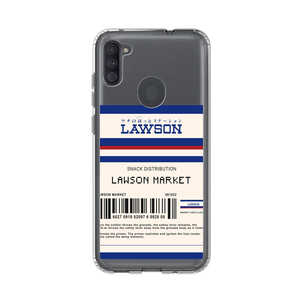 ローソンロゴとバーコードデザイン Samsung Galaxy A11オリジナルケース