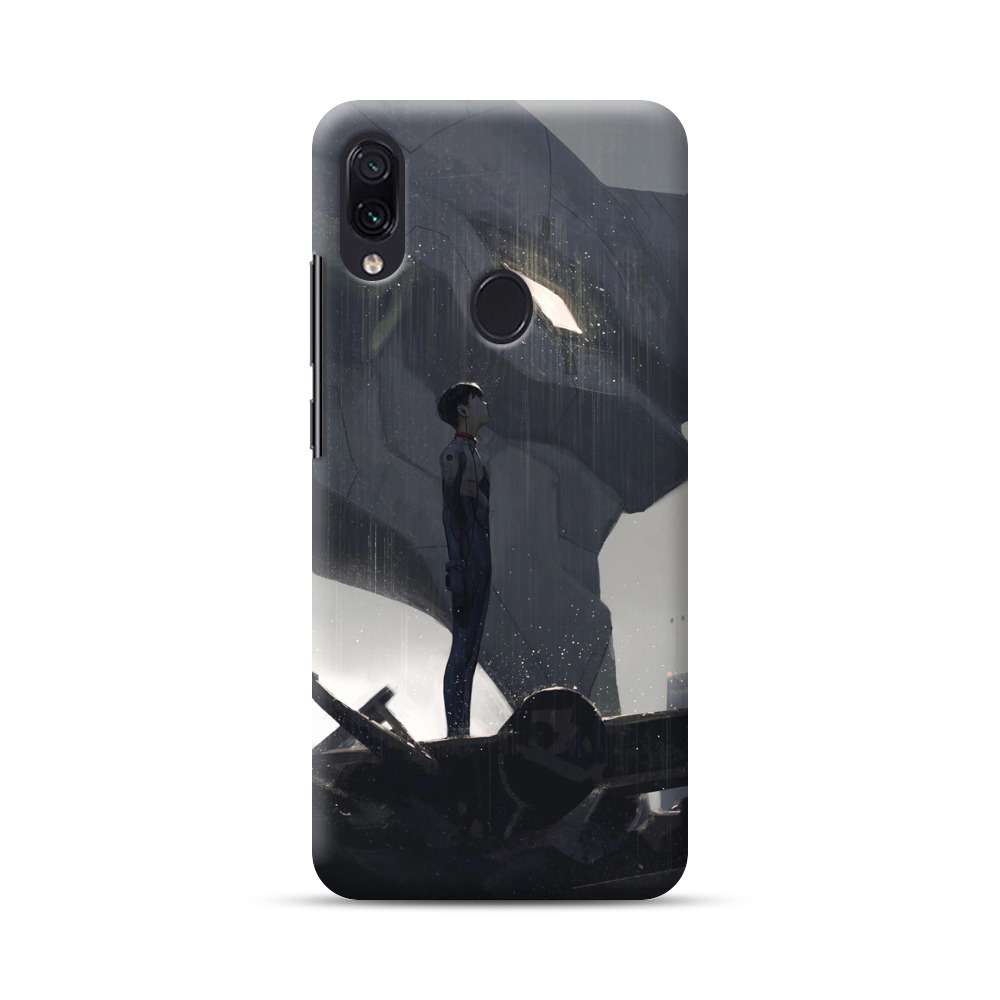 雨の中の少年とロボット Samsung Galaxy A40オリジナルハードケース